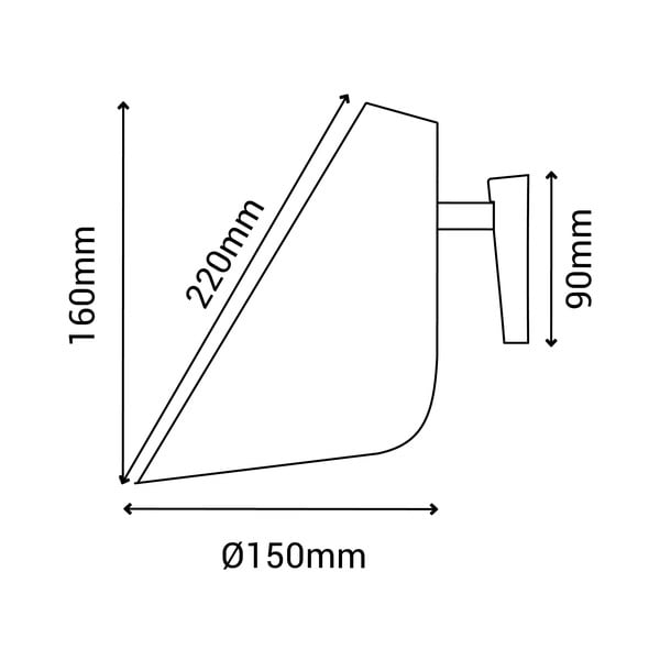 Czarny kinkiet SULION Lisboa, wys. 16 cm-image-3