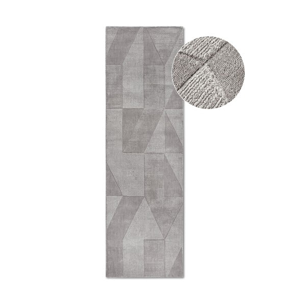 Szary wełniany chodnik tkany ręcznie 80x250 cm Ursule – Villeroy&Boch