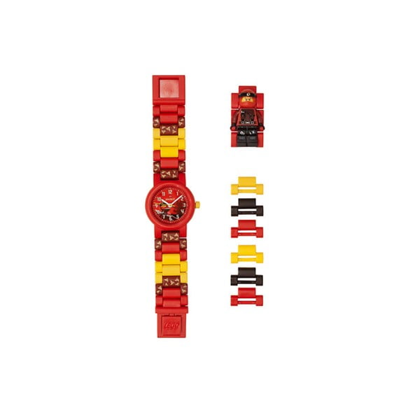 Czerwono-żółty zegarek z figurką LEGO® Ninjago Kai