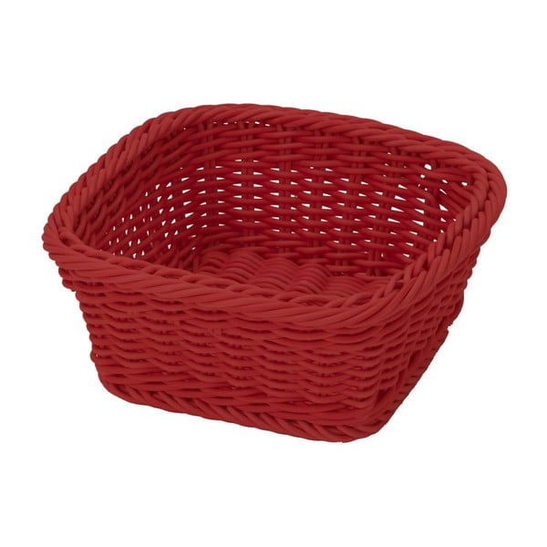 Czerwony koszyczek stołowy Saleen, 19x19 cm