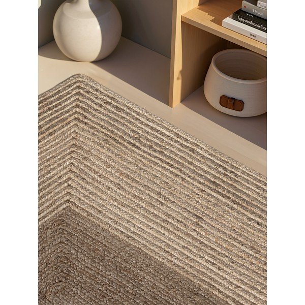 Dywan z juty dwustronny/tkany ręcznie w jasnym naturalnym kolorze/w ciemnym naturalnym kolorze 160x230 cm Juno – Hanse Home-image-2