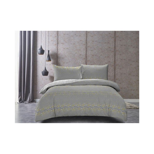 Szara bawełniana pościel jednoosobowa 155x220 cm Sparkle – AmeliaHome-image-1