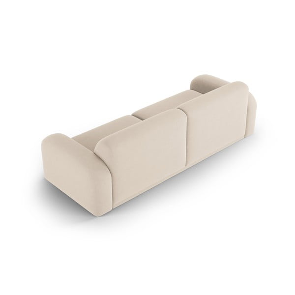 Beżowa aksamitna sofa 242 cm Erin – Micadoni Home-image-4