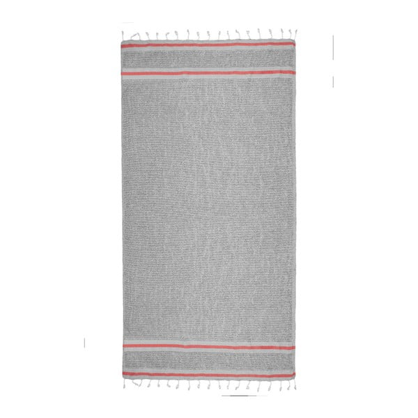 Szary ręcznik hamman Begonville Premium, 175x90 cm
