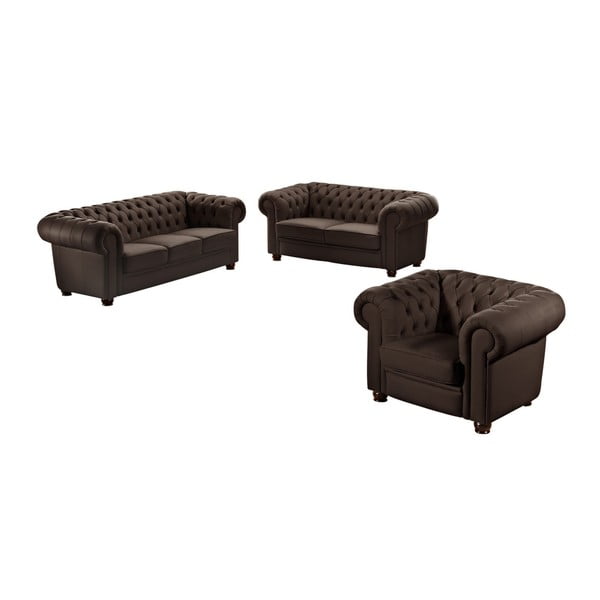 Brązowa skórzana sofa Max Winzer Chandler, 172 cm-image-1