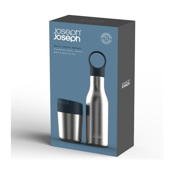 Zestaw podróżnej butelki i kubka ze stali nierdzewnej Loop&Sipp – Joseph Joseph-image-4