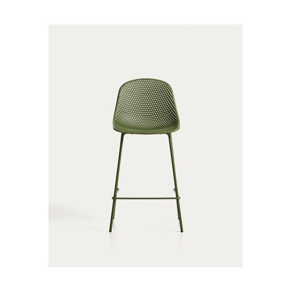 Zielony metalowy/plastikowy hoker ogrodowy Quinby – Kave Home-image-3