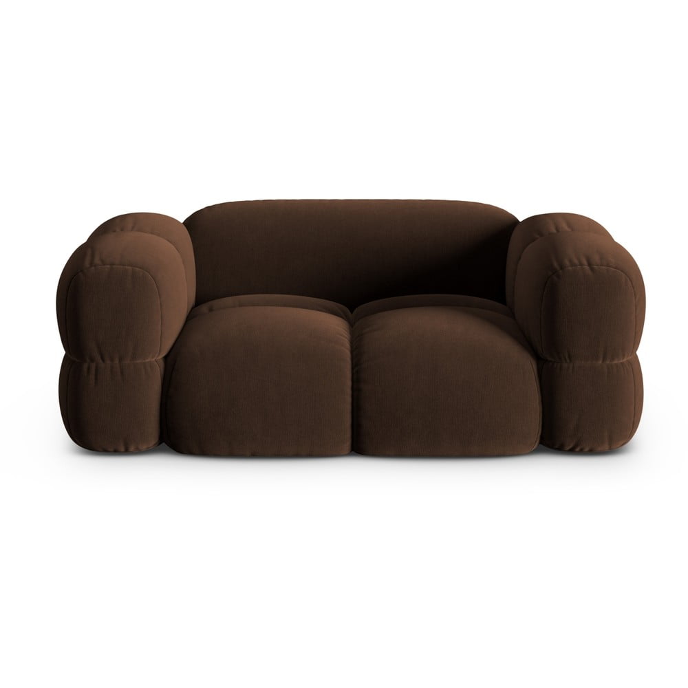 Ciemnobrązowa aksamitna sofa 180 cm Loretto – Cosmopolitan Design