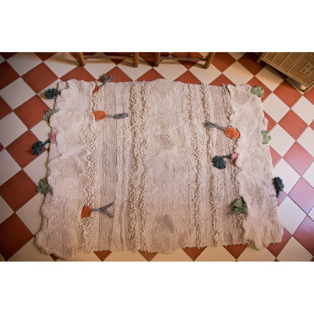 Kremowy bawełniany dziecięcy dywan do zabawy 120x160 cm Veggie Garden – Lorena Canals (zdjęcie 3)