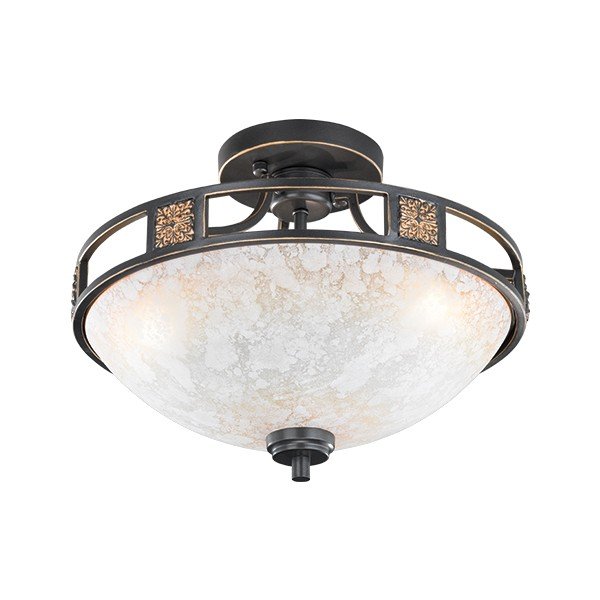 Czarna lampa sufitowa ze szklanym kloszem ø 42 cm Quinta – Trio