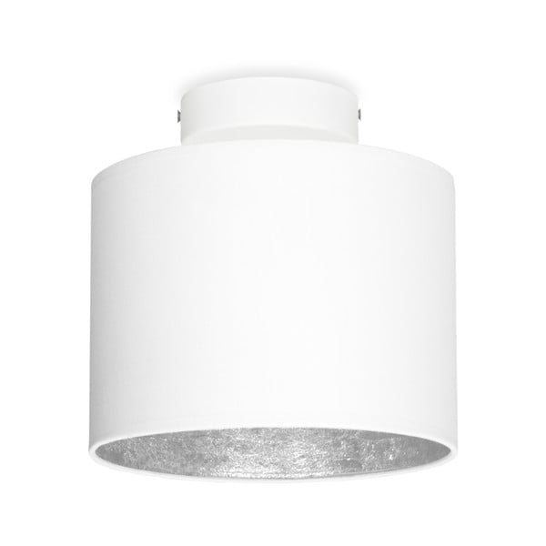 Biała lampa sufitowa z detalem w kolorze srebra Sotto Luce MIKA XS CP