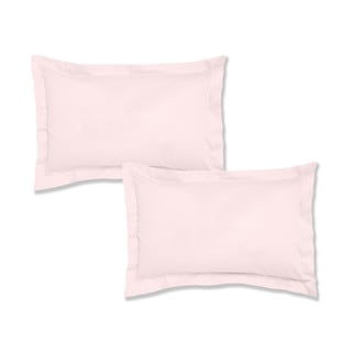 Zestaw 2 bawełnianych poszewek na poduszki Bianca Oxford Blush, 50x75 cm
