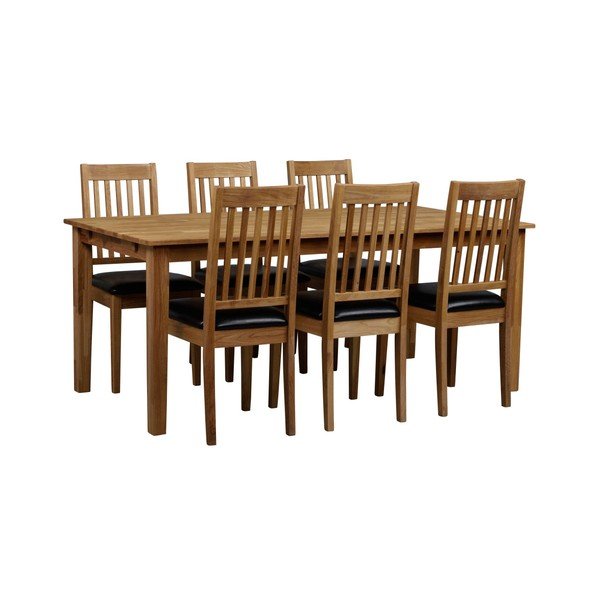 Stół z litego drewna dębowego Folke Finnus, 180x90 cm-image-1