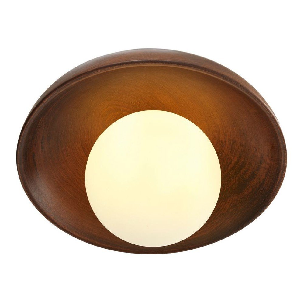 Brązowa lampa sufitowa ze szklanym kloszem ø 24 cm Elsa – Opviq lights (zdjęcie 7)