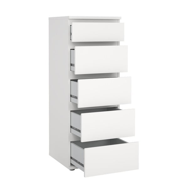 Biała wysoka komoda 40x107 cm Nova – Tvilum-image-3