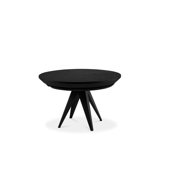 Czarny rozkładany stół z drewna dębowego Windsor & Co Sofas Magnus, ø 120 cm