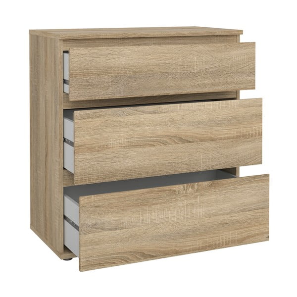 Niska komoda w dekorze dębu 77x84 cm Nova – Tvilum-image-3