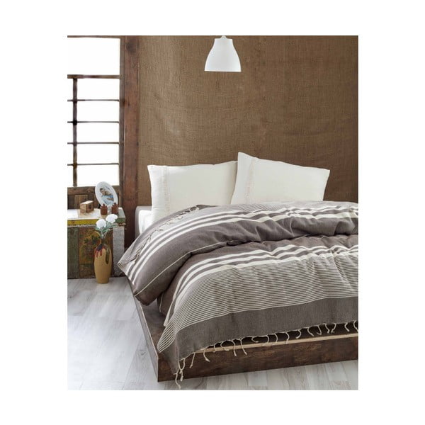 Lekka narzuta na łóżko Hereke Brown, 200x235 cm