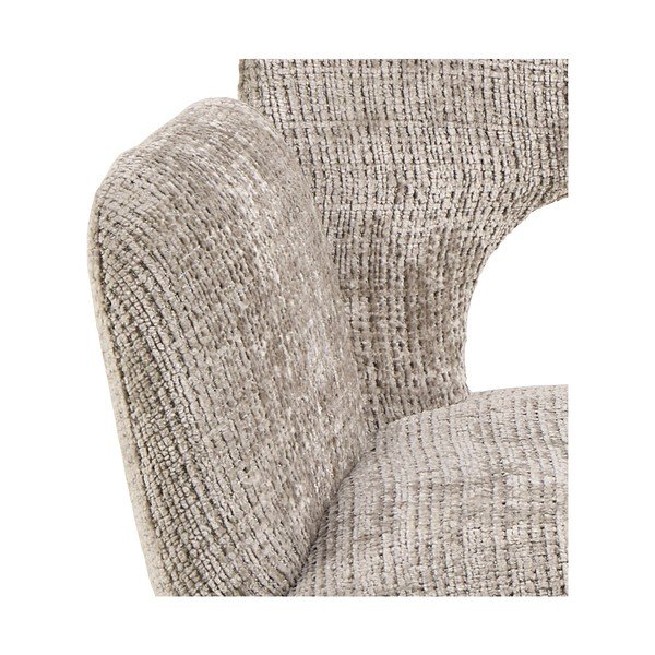 Jasnoszary tapicerowany fotel jadalniany z podłokietnikami Graham – Actona-image-4