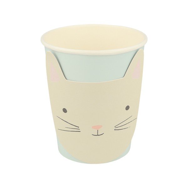 Papierowe jednorazowe kubki zestaw 8 szt. Cat – Meri Meri-image-3