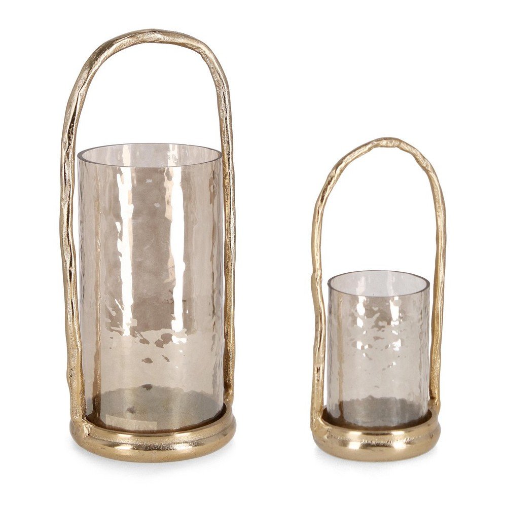 Metalowe świeczniki zestaw na świeczkę typu tealight 2 szt. Sagar – Bizzotto