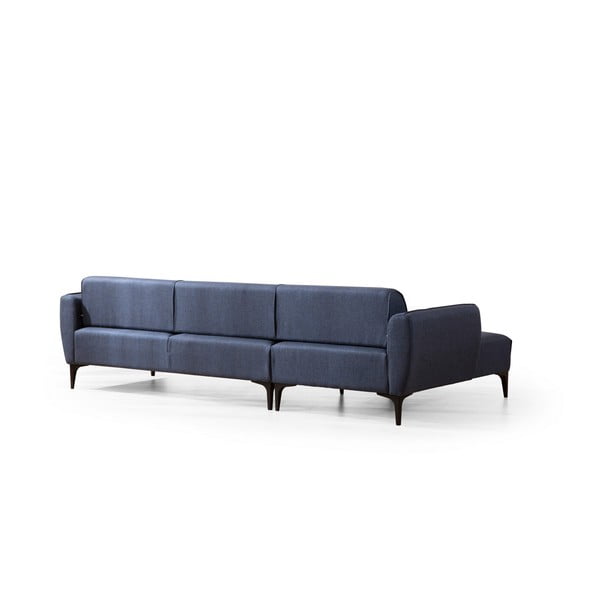 Niebieska sofa narożna Belissimo, lewy narożnik – Balcab Home-image-3