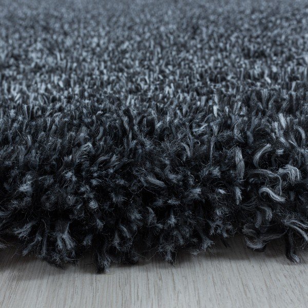 Antracytowy okrągły dywan ø 80 cm Fluffy – Ayyildiz Carpets-image-1