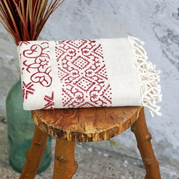 Ręcznik hamam Cloth Claret Red, 90x180 cm