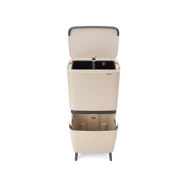Beżowy plastikowy kosz na śmieci 25+10+10 l do segregacji odpadów SortUp Recycle Hi – Brabantia-image-4