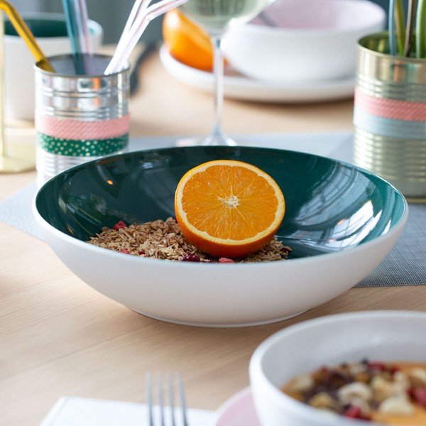 Biało-zielona porcelanowa miska do serwowania Villeroy & Boch Uni, ⌀ 26 cm-image-4