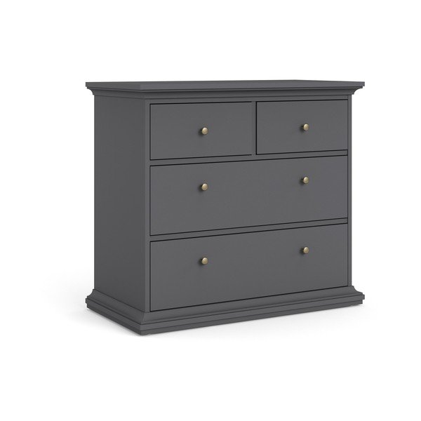 Szara niska komoda 96x87 cm Paris – Tvilum-image-3