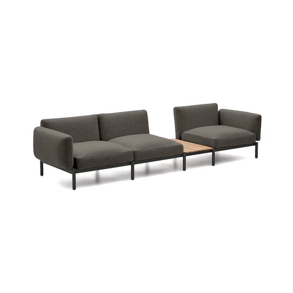 Ciemnoszara tapicerowana sofa ogrodowa Sorells – Kave Home