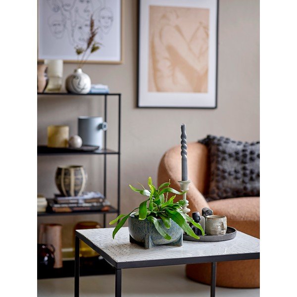 Biały kamionkowy wazon Bloomingville Norma, wys. 13,5 cm-image-1