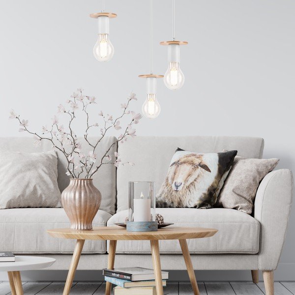 Biała lampa wisząca Angelina – LAMKUR-image-1