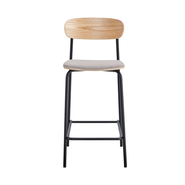 Czarne/szarobrązowe hokery zestaw 2 szt. (wysokość siedziska 66 cm) Adriana – Marckeric-image-4