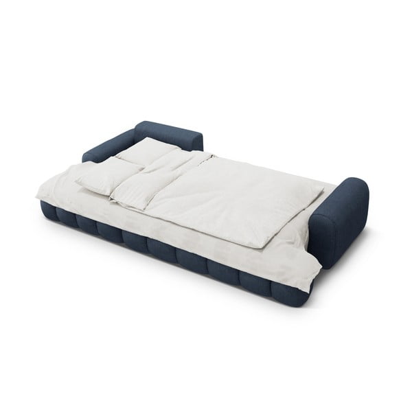 Ciemnoniebieski rozkładany/ze schowkiem narożnik (lewostronny/z szezlongiem) Linz – Cosmopolitan Design-image-4