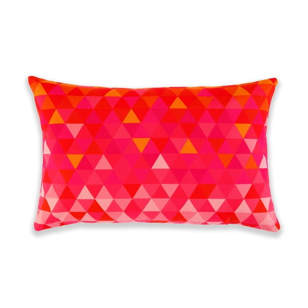 Poduszka Triangles Orange/Pink, 60x40 cm