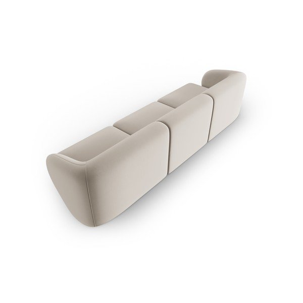 Beżowa aksamitna sofa 266 cm Paolo – Milo Casa-image-3