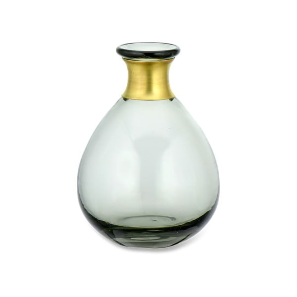 Szary szklany wazon Nkuku Miza, wys. 16,5 cm