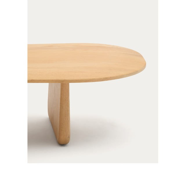 Stolik z litego drewna dębowego w naturalnym kolorze 64x146 cm Pirita – Kave Home-image-4