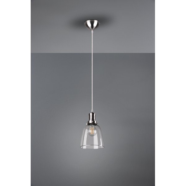 Lampa wisząca w kolorze srebra ze szklanym kloszem ø 14 cm Vita – Reality-image-2