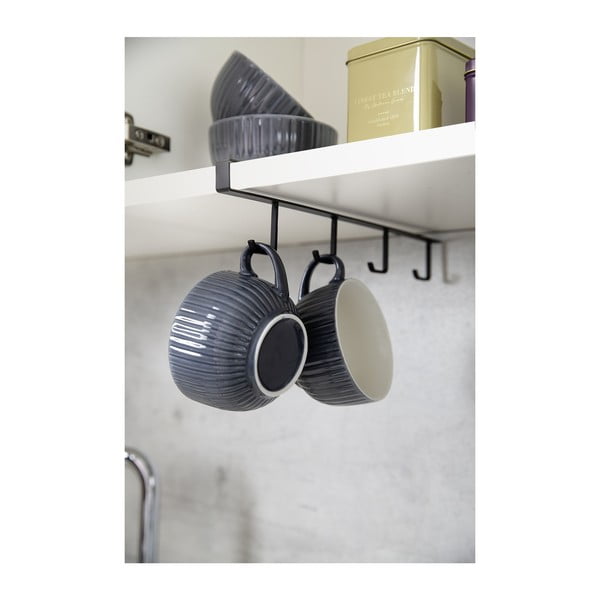 Czarny wieszak na 4 kubki pod półkę Wenko-image-3