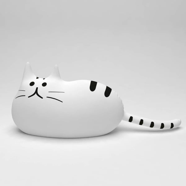 Biała poduszka Anim Sleepy Cat, 40x30 cm