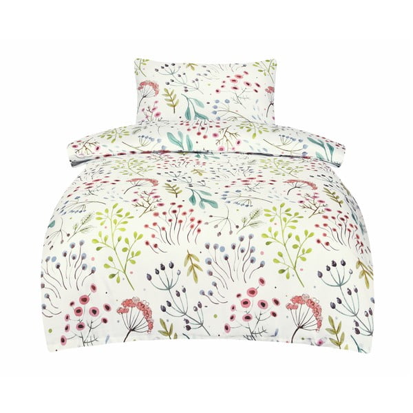 Biała pościel jednoosobowa z satyny bawełnianej 140x200 cm Jasmine – My House