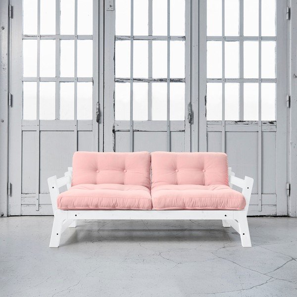 Sofa rozkładana Karup Step White/Pink Peonie-image-1