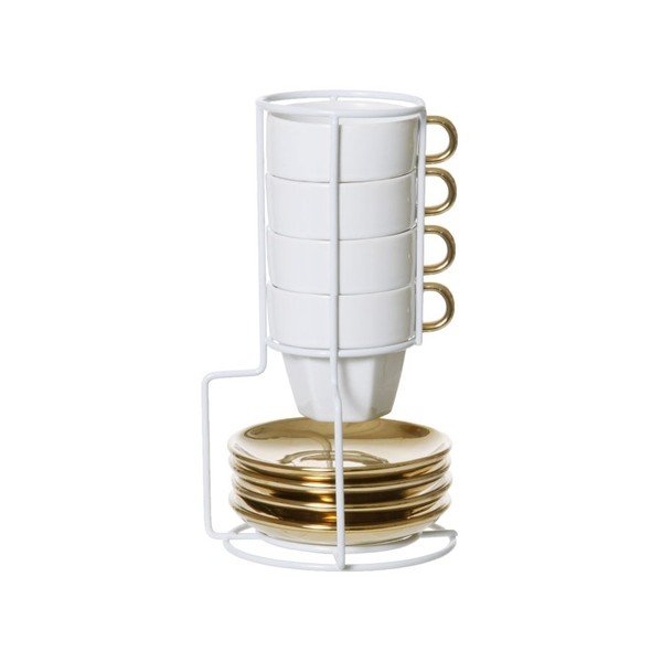 Zestaw 4 kubków na stojaku Espresso Tower-image-1