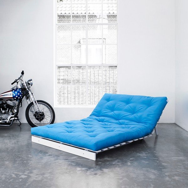 Sofa wielofunkcyjna Karup Roots White/Horizon Blue-image-1
