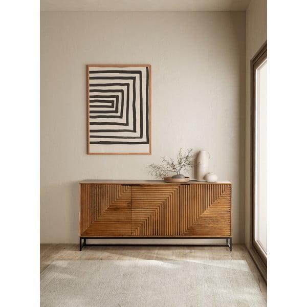 Komoda z litego drewna mango w naturalnym kolorze 170x79x40 cm Nereida – MOME-image-1