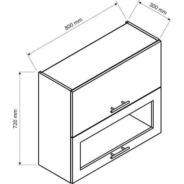 Górna szafka kuchenna (szer.  80 cm) Nico – STOLKAR-image-1