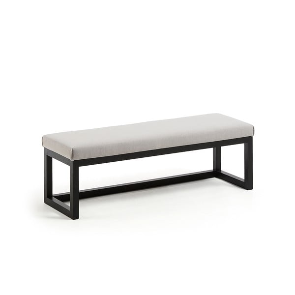 Czarno-szarobeżowa ławka Loya – Kave Home-image-2